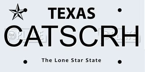 CATSCRH Texas License Plate