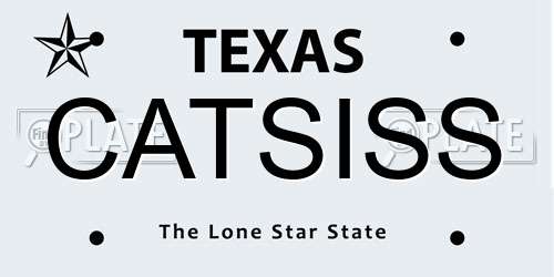 CATSISS Texas License Plate