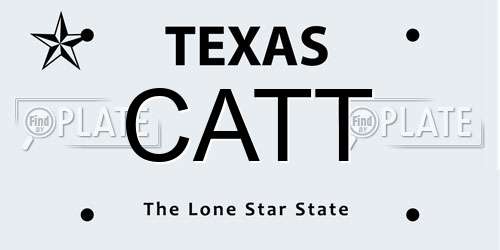 CATT Texas License Plate