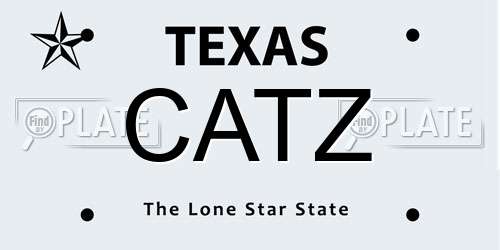 CATZ Texas License Plate