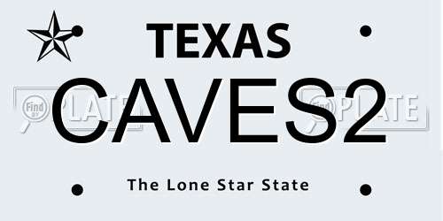 CAVES2 Texas License Plate
