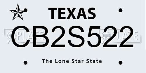 CB2S522 Texas License Plate