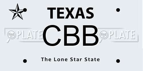 CBB Texas License Plate