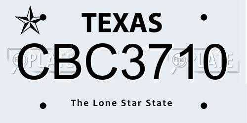CBC3710 Texas License Plate