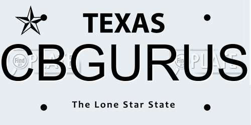 CBGURUS Texas License Plate