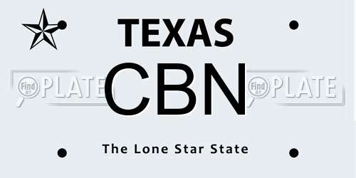 CBN Texas License Plate