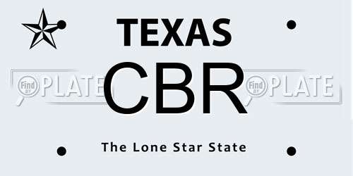 CBR Texas License Plate
