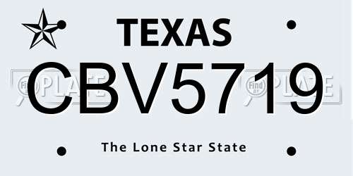 CBV5719 Texas License Plate