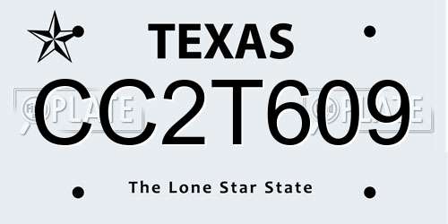 CC2T609 Texas License Plate