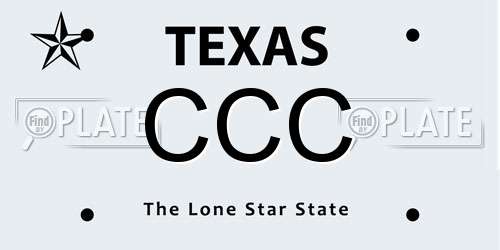 CCC Texas License Plate