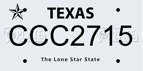 CCC2715 Texas License Plate