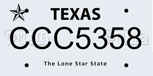 CCC5358 Texas License Plate