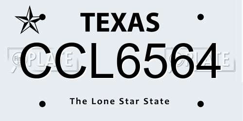 CCL6564 Texas License Plate