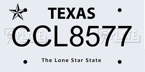 CCL8577 Texas License Plate