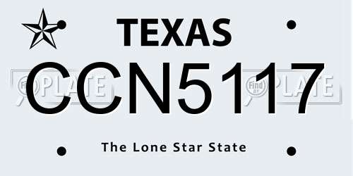 CCN5117 Texas License Plate