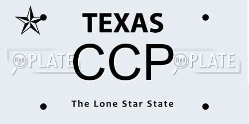 CCP Texas License Plate