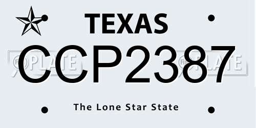 CCP2387 Texas License Plate