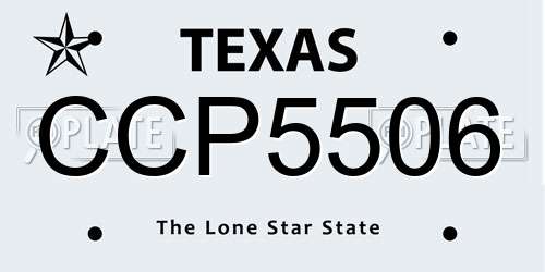 CCP5506 Texas License Plate