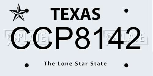CCP8142 Texas License Plate