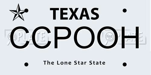 CCPOOH Texas License Plate