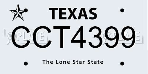 CCT4399 Texas License Plate