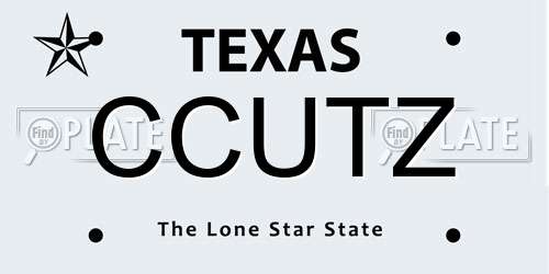 CCUTZ Texas License Plate