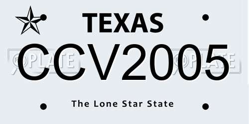 CCV2005 Texas License Plate