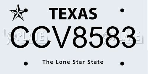 CCV8583 Texas License Plate