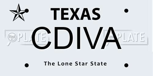 CDIVA Texas License Plate