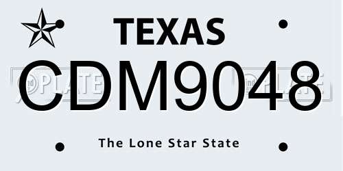 CDM9048 Texas License Plate