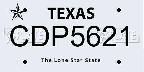 CDP5621 Texas License Plate