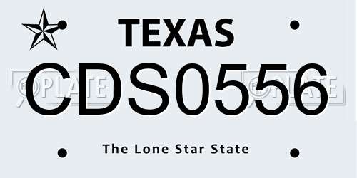 CDS0556 Texas License Plate