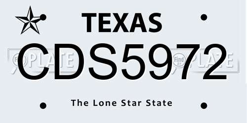 CDS5972 Texas License Plate