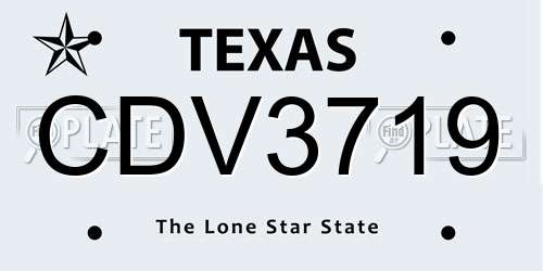 CDV3719 Texas License Plate