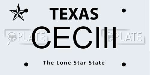 CECIII Texas License Plate
