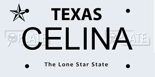 CELINA Texas License Plate
