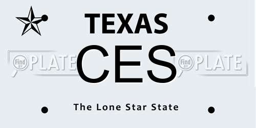 CES Texas License Plate