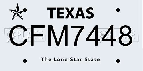 CFM7448 Texas License Plate