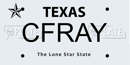 CFRAY Texas License Plate