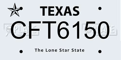 CFT6150 Texas License Plate
