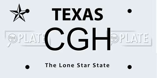 CGH Texas License Plate