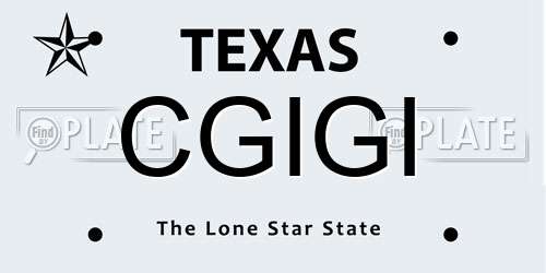 CGIGI Texas License Plate