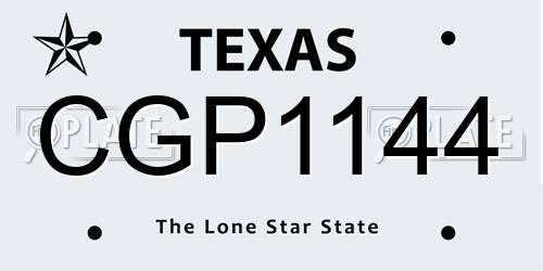 CGP1144 Texas License Plate