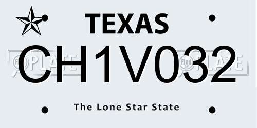 CH1V032 Texas License Plate