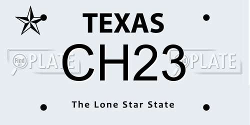 CH23 Texas License Plate