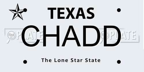 CHADD Texas License Plate
