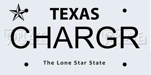 CHARGR Texas License Plate