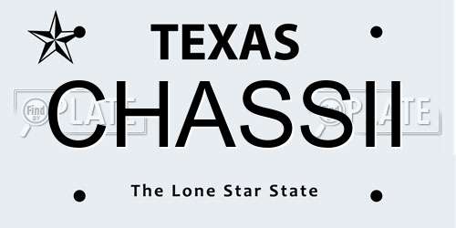 CHASSII Texas License Plate