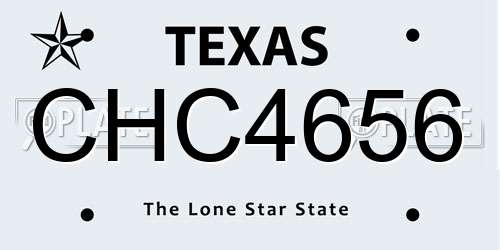CHC4656 Texas License Plate