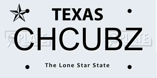 CHCUBZ Texas License Plate